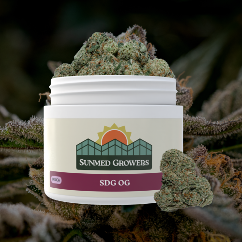 SunMed flower in a jar
